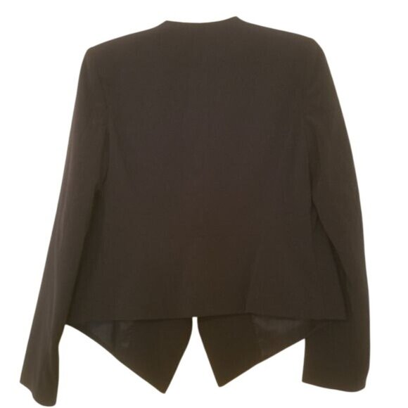 Banana Republic Womens Navy Open Drape Blazer Sz 4 Office Professional Capsule - Picture 2 of 7